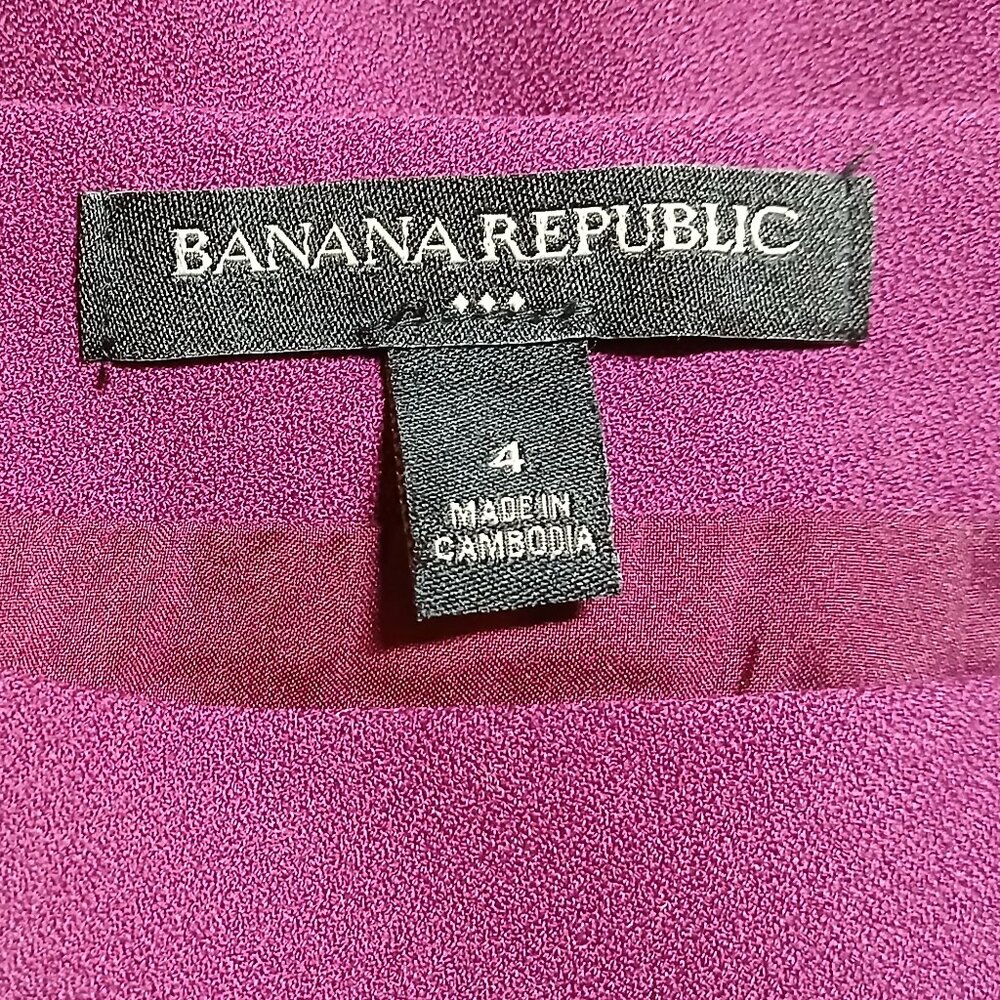 BANANA REPUBLIC Plum Scallop Stretch Career Skirt Size 4 - Picture 6 of 10